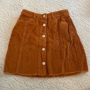 BROWN CORDUROY SKIRT
